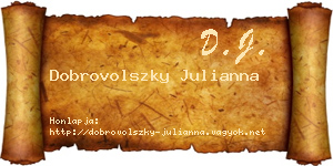 Dobrovolszky Julianna névjegykártya