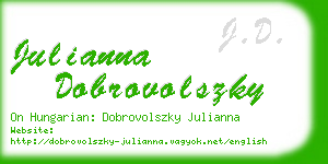 julianna dobrovolszky business card